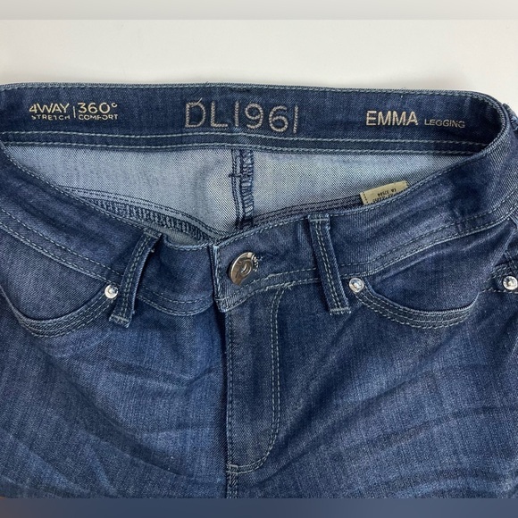 DL1961 Women’s Emma Legging Jeans Bloom Dark Wash - Picture 3 of 6